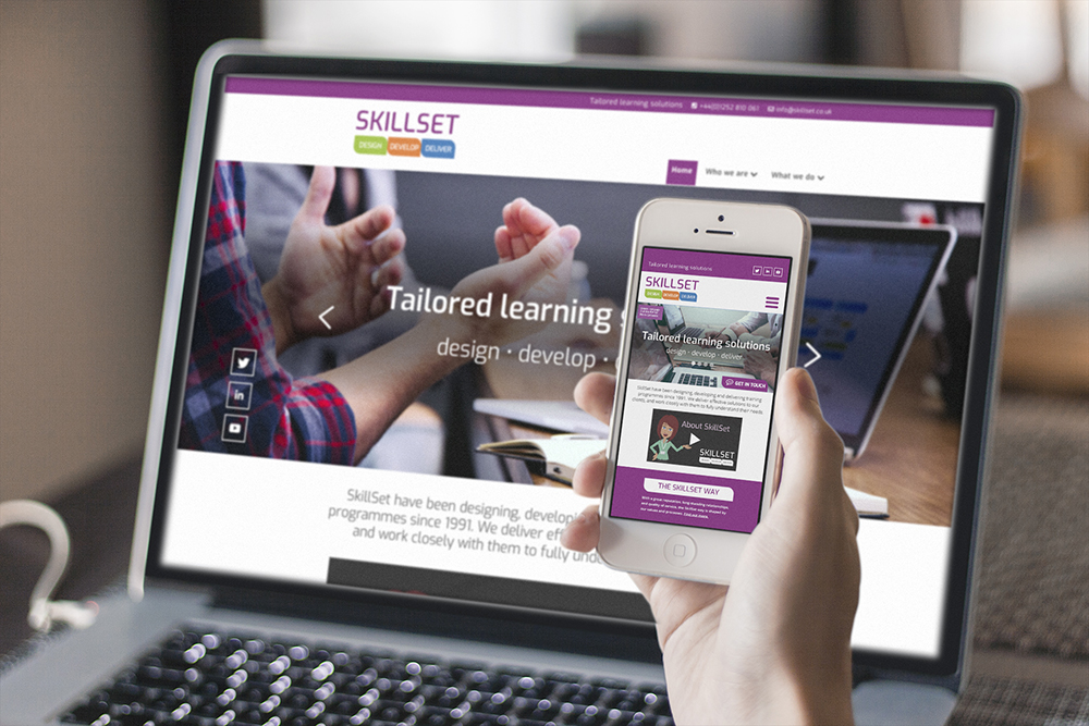 Skillset website on mobile and laptop