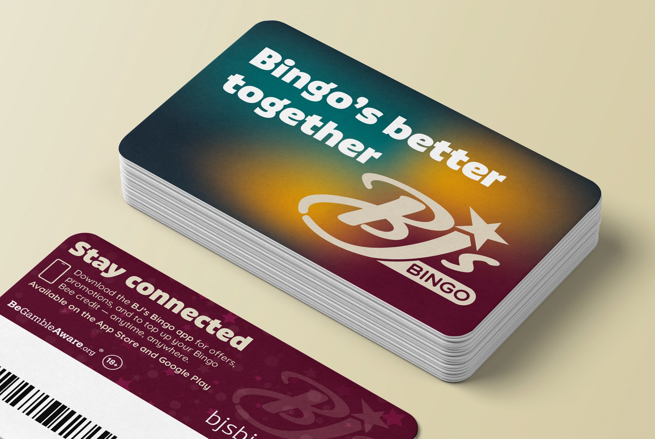 BJ's Bingo, membership card