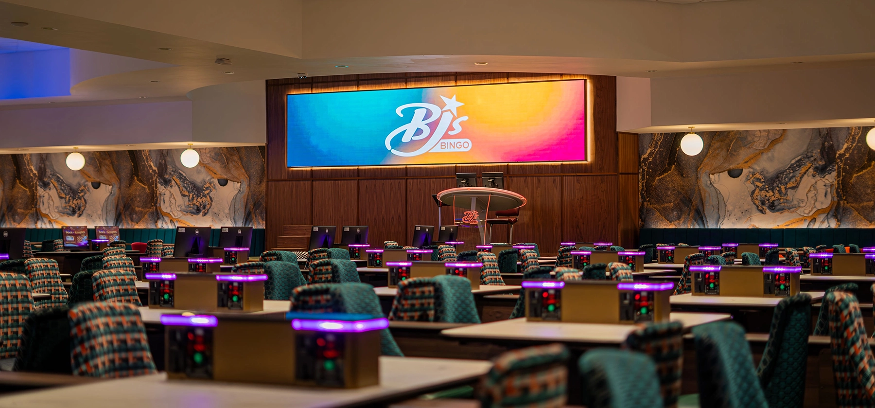 BJ's Bingo, Leigh, Manchester, Video Wall, Bingo Club
